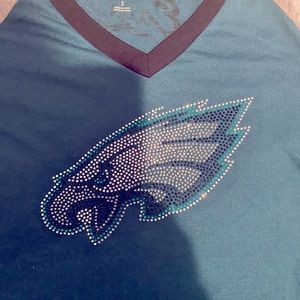 COPY - Women’s small Philadelphia Eagles rhinestone short sleeved t-shirt.